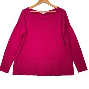 Diane Von Furstenberg Bozeman Pink Wool Cashmere Boatneck Cozy Sweater Size M
